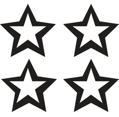 Star vector icons. Set of star symbols isolated