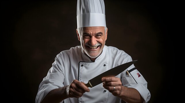 chef holding a knife