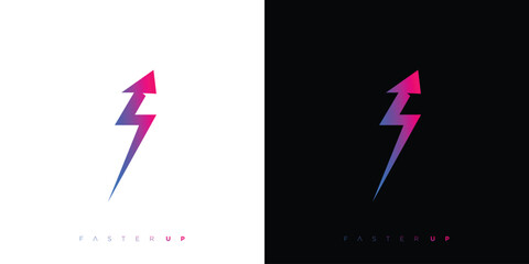 Unique and modern Faster Up logo design