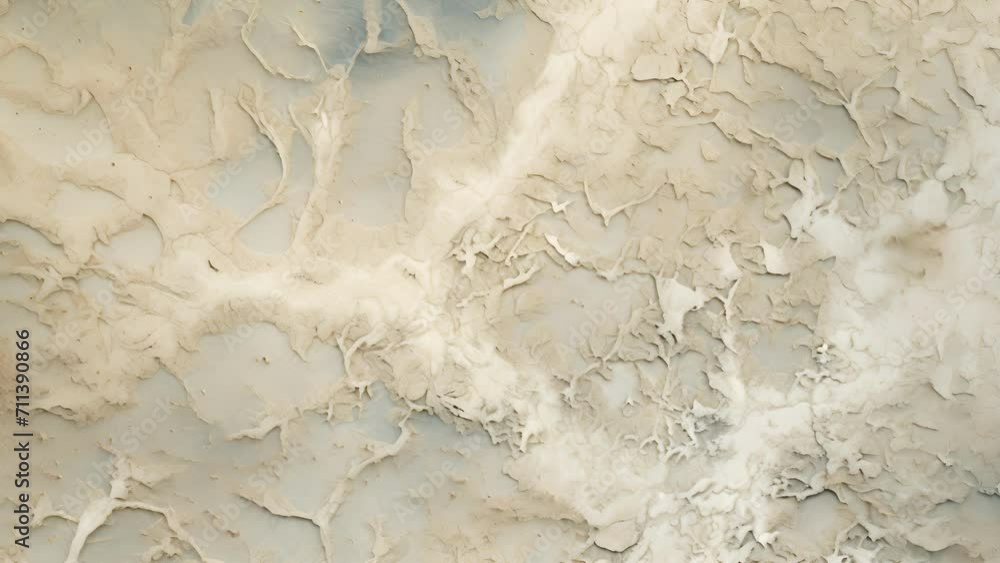 Poster an unsettling view of the devastating effects of coral bleaching on a large scale, captured by a sat