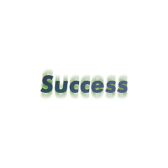 An abstract transparent cut out text success type graphic design element.