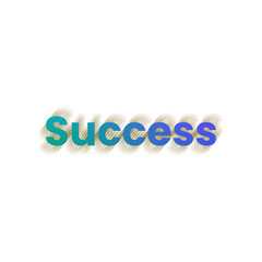 An abstract transparent cut out text success type graphic design element.