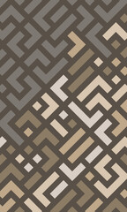 Abstract maze pattern wallpaper. Labyrinth pattern wrapping design