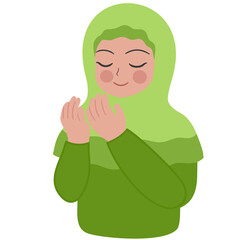 muslim girl praying