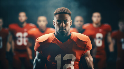 Portrait of a professional American football team