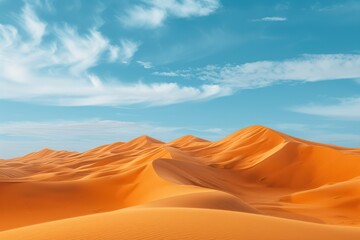 Fototapeta na wymiar Tranquil desert under the clear sky