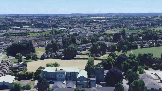 Dundalk Ireland bird's eye view of the city in sunny weather architecture travel tourism