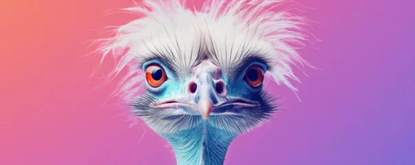 Poster Funny ostrich in studio © Natalia Klenova