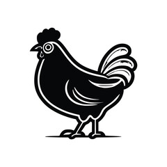 Chicken wild animal icon vector EPS