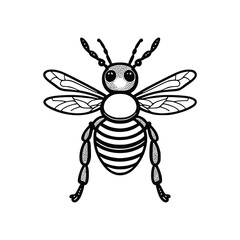 Bee wild animal icon vector EPS