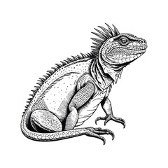 Iguana wild animal vector EPS