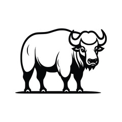Buffalo wild animal icon vector EPS