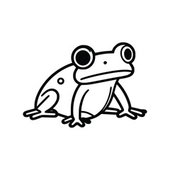 Frog wild animal icon vector EPS