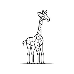 Giraffe wild animal icon vector EPS