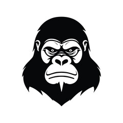 Gorilla wild animal icon vector EPS
