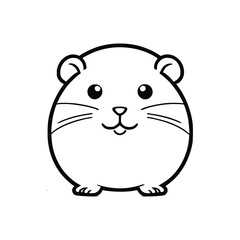 Obraz na płótnie Canvas Hamster wild animal icon vector EPS