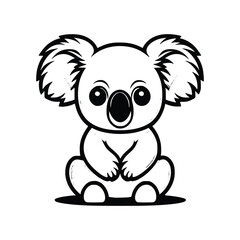 Koala wild animal icon vector EPS