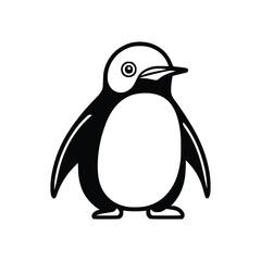 Penguin wild animal icon vector EPS