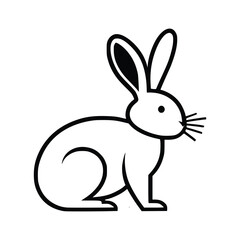 Rabbit wild animal icon vector EPS