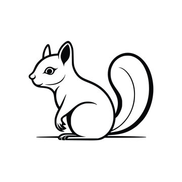 Squirrel wild animal icon vector EPS