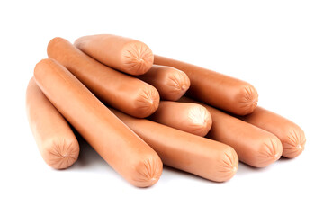 Sausage  isolated on the white background. Sausage for hot dog
