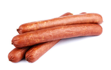 Sausage  isolated on the white background.