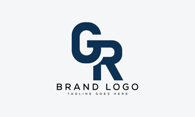 letter GR logo design vector template design for brand.