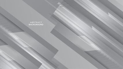 Abstract light grey geometric banner design background. Vector graphic illustration.