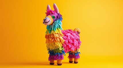 Traditional Mexican piñata in horse shape. Happy birthday concept. 