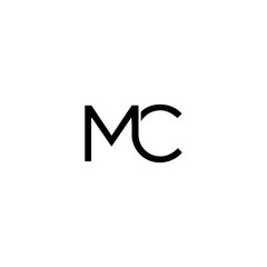 MC logo. M C design. White MC letter. MC, M C letter logo design. Initial letter MC linked circle uppercase monogram logo. M C letter logo vector design. MC letter logo design five style.	
