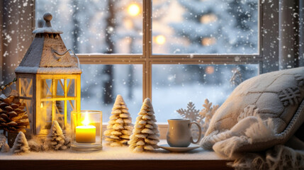 Snowflake Symphony: Lifelike Snowflakes in a Cozy Winter Atmosphere