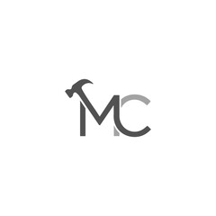 MC logo. M C design. White MC letter. MC, M C letter logo design. Initial letter MC linked circle uppercase monogram logo. M C letter logo vector design. MC letter logo design five style.	
