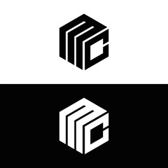 MC logo. M C design. White MC letter. MC, M C letter logo design. Initial letter MC linked circle uppercase monogram logo. M C letter logo vector design. MC letter logo design five style.	
