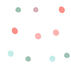 Simple polka dot pattern. Vector background in pastel colors