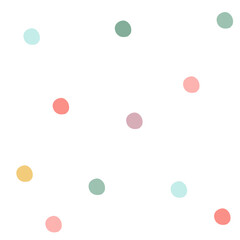 Simple polka dot pattern. Vector background in pastel colors
