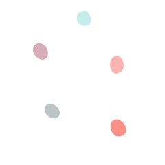 Simple polka dot pattern. Vector background in pastel colors