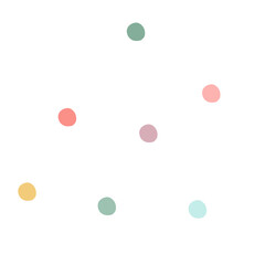 Simple polka dot pattern. Vector background in pastel colors