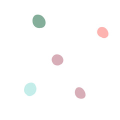 Pastel dot colors round brush graphic