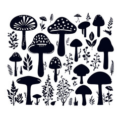mushroom svg, mushroom png, mushroom illustration, mushroom vector, mushroom, mushroom clipart, jungle svg, forest, t shirt ,mushroom, fungus, nature, vector, food, illustration, autumn, isolated, for