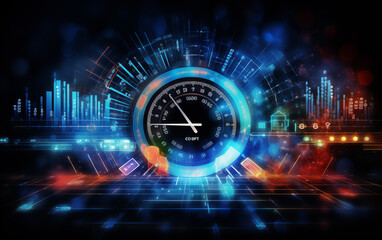 Fototapeta premium Technological dashboard background,created with Generative AI tecnology.