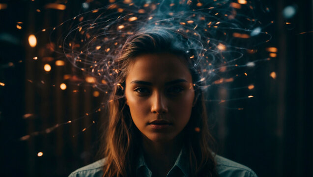 Telepathic communication. Mind power control by thought