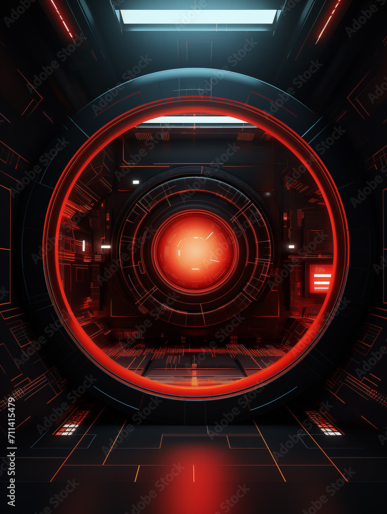 Poster technological dashboard background,created with generative ai tecnology.