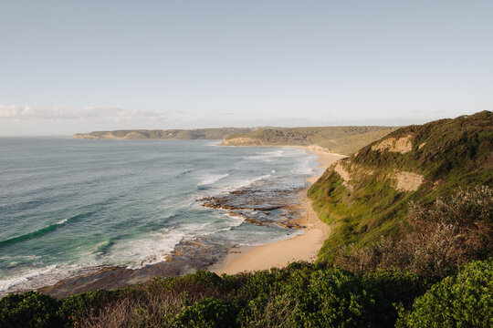 Coastal headland views from Merewether Lookout, looking towards Little Redhead Point