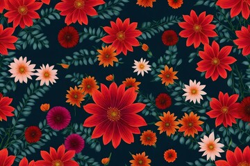 Fototapeta na wymiar seamless floral pattern