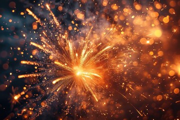 Fototapeta premium Vibrant Fireworks Spectacular