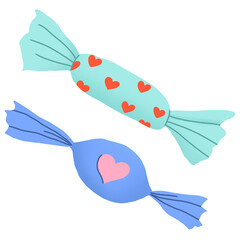 candy with heart wrapper