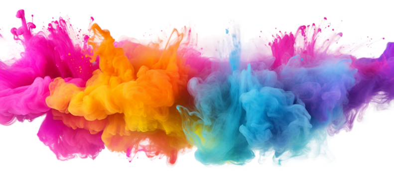 Holi Colorful powder explosion