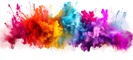 Holi Colorful powder explosion