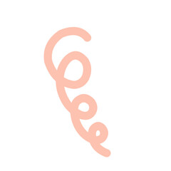 Curls abstract scribble with hand drawn line. Doodle decorative curls, swirls, flourishes and text calligraphy dividers collection. Simple vintage elements isolated on white background for design.