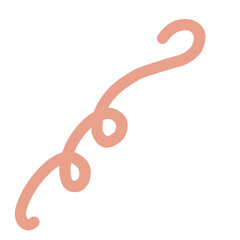 Fototapeta premium Curls abstract scribble with hand drawn line. Doodle decorative curls, swirls, flourishes and text calligraphy dividers collection. Simple vintage elements isolated on white background for design.